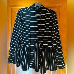 Striped Cardigan with ruffle detail